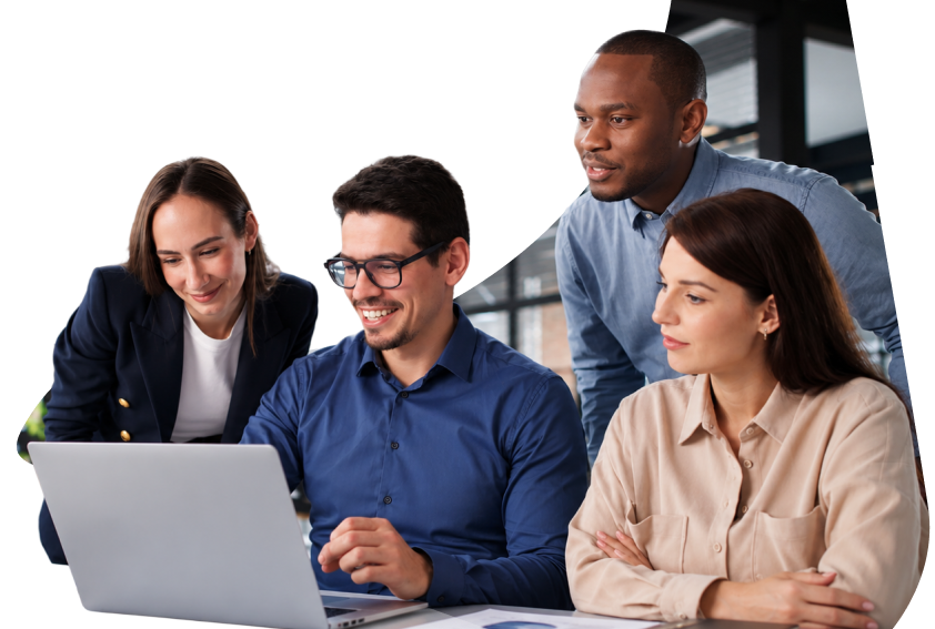People working on a laptop