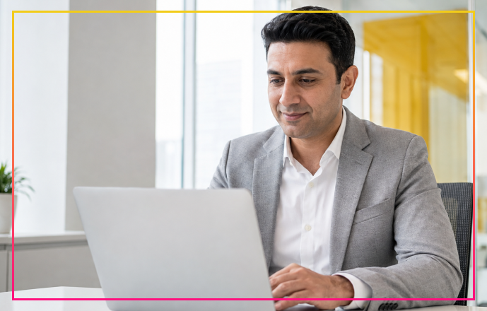 Person using EIR Suite on a laptop