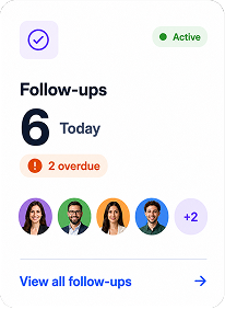 Follow-ups notification card