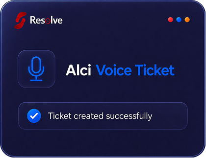 Alci voice ticket card