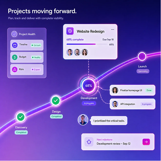 Project management workspace preview